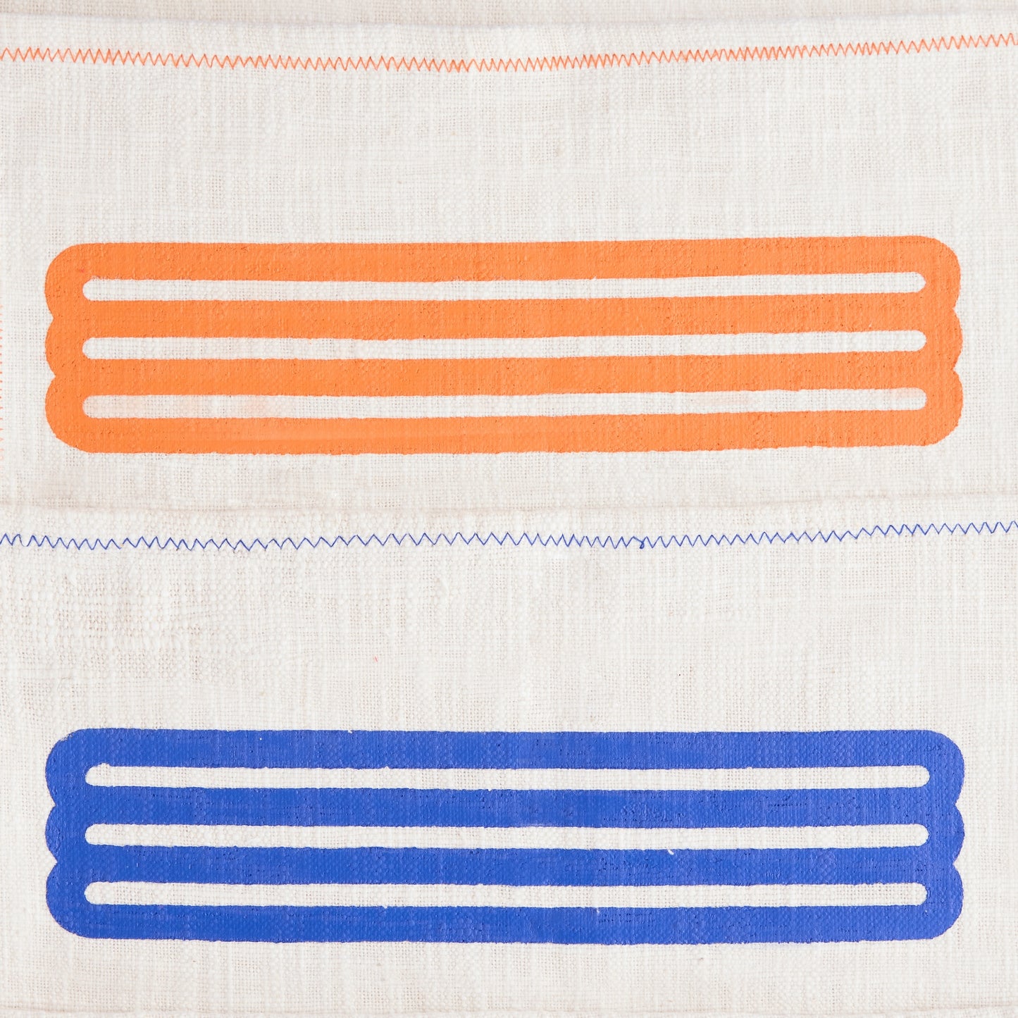 Tea Towel - Wall White / Burnt Orange - 2 Pack