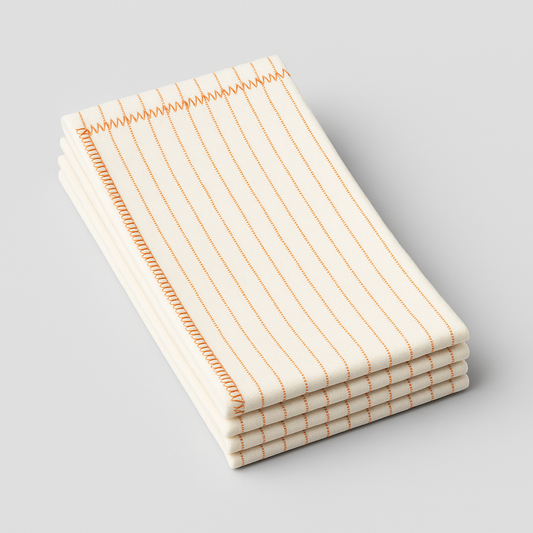Apollo - Sunburnt Orange - Cotton Napkins (Four)