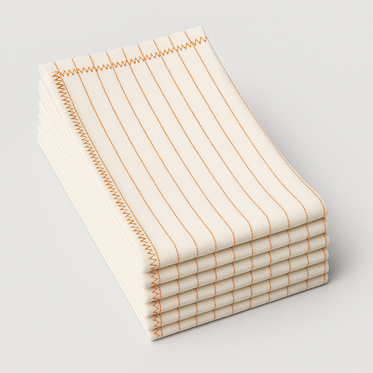 Apollo - Sunburnt Orange - Cotton Napkins (Six)