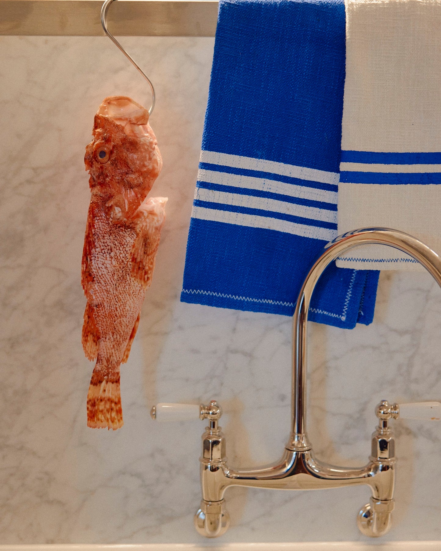 Tea Towel - Wall White / Magentic Blue - 2 Pack