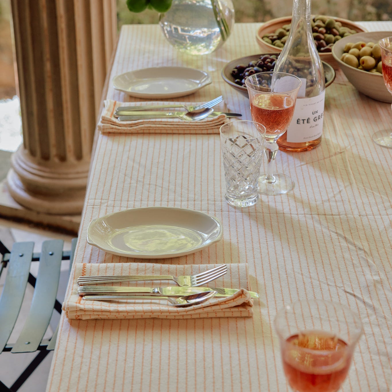 Apollo Dining Sets - Sunburnt Orange - Cotton