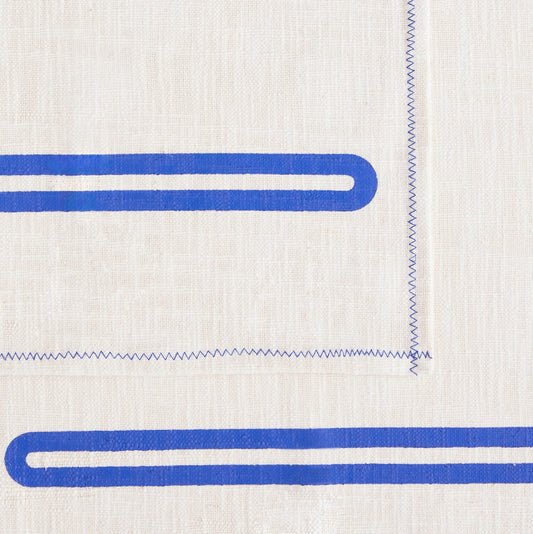 Tea Towel - Wall White / Magentic Blue - 2 Pack