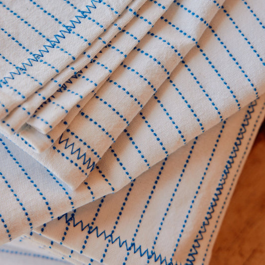 Paradis - Magnetic Blue - Cotton Napkins (Ten)